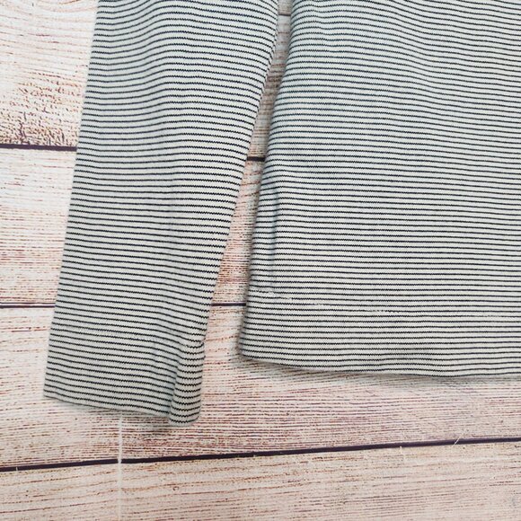 KATE SPADE Saturday Black Gray Asymmetric Neckline Slant Neck Top Size Small - Picture 12 of 13